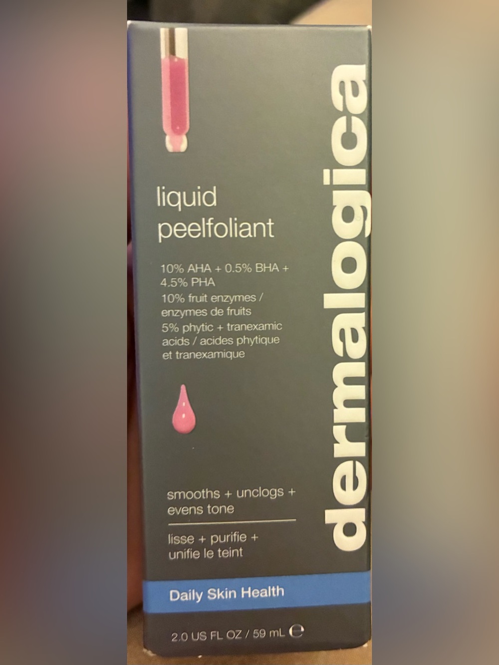 Dermalogica Liquid Peelfoliant 2 oz AHA BHA PHA Exfoliating Peel